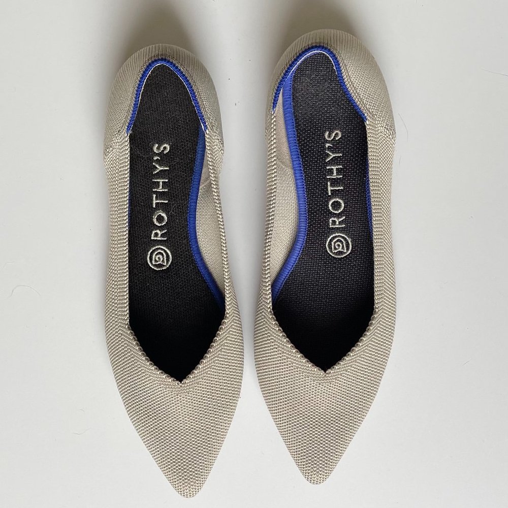 Rothys The Point - Flax Birdseye - 9